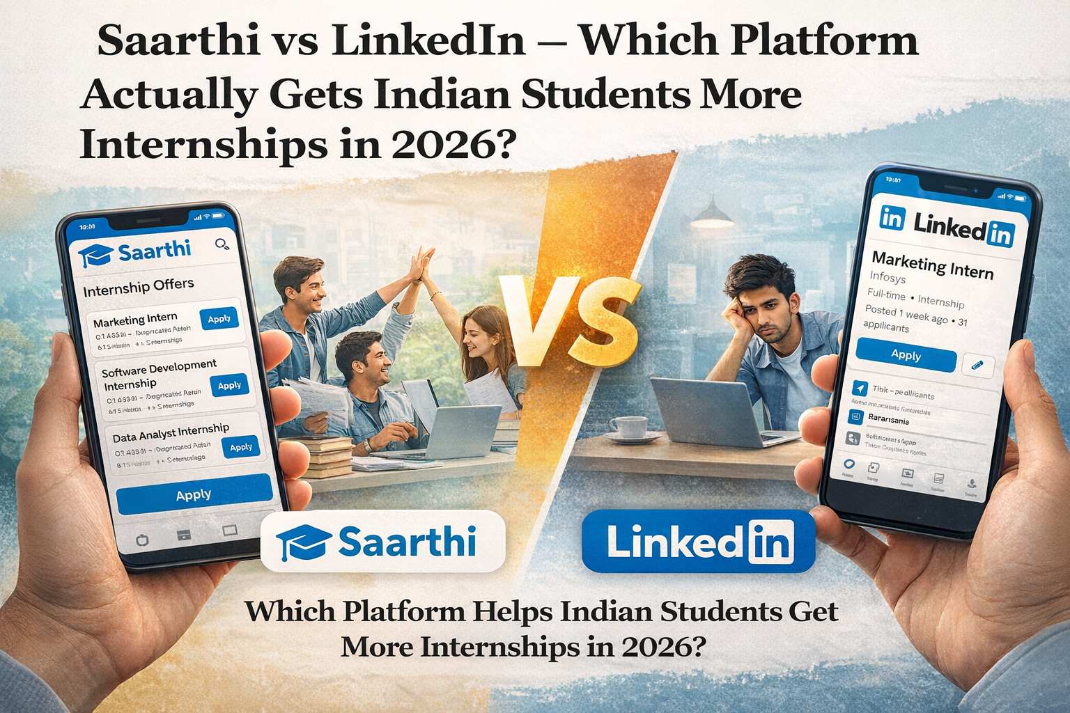 Saarthi vs LinkedIn – Which Platform Actually Gets Indian Students More Internships in 2026?